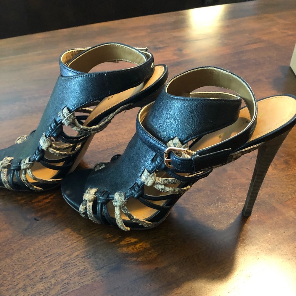 Coach ankle wrap heels